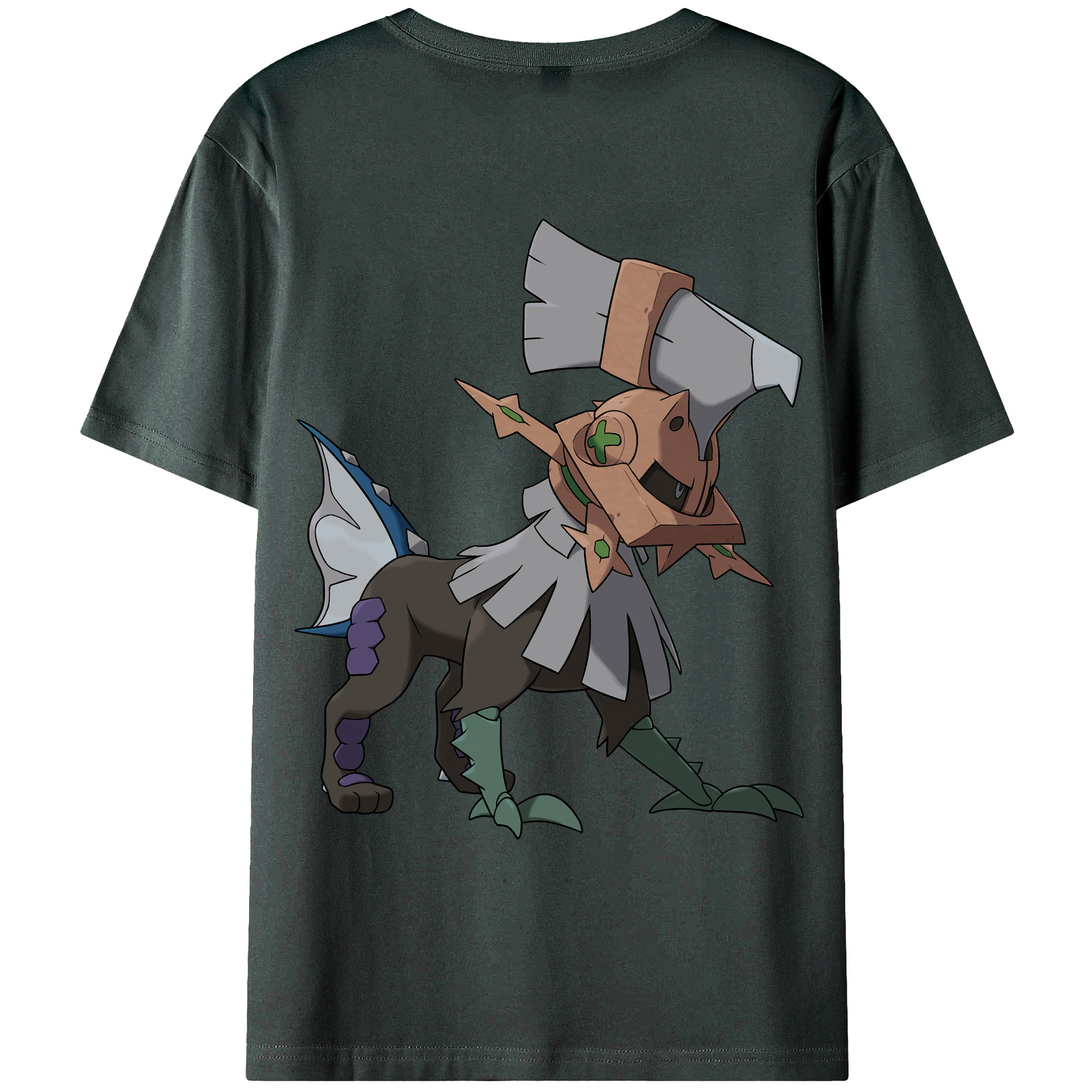 （画像用） ポケットモンスター Pokémon 綿100％ メンズ半袖Tシャツ（バックプリント） 通気性